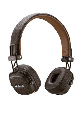 Major III Foldable Bluetooth On-Ear Headphones Brown