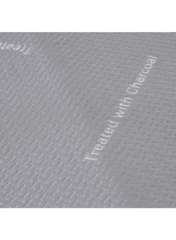 Mattress Topper Polyester Grey/White 200x200cm