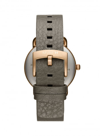Men's Revolver Leather Strap Watch
