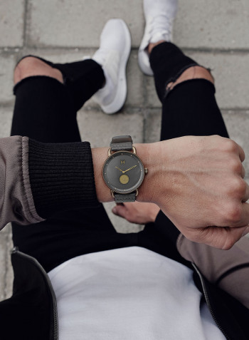 Men's Revolver Leather Strap Watch