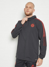 Bayern Munich Football Club Pre-Match Hooded Jacket Black