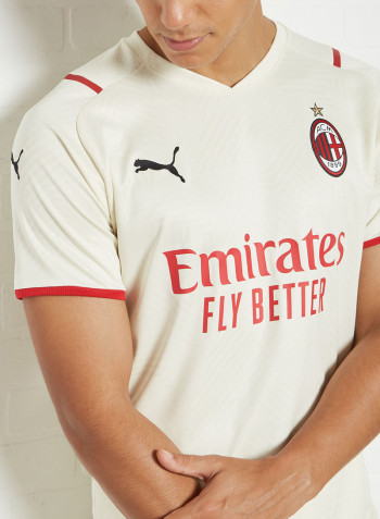 A.C. Milan Away Shirt Replica T-Shirt Cream