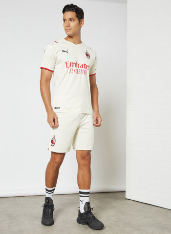 A.C. Milan Away Shirt Replica T-Shirt Cream