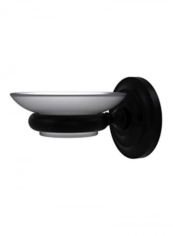 Que New Collection Wall Mounted Soap Dish Black