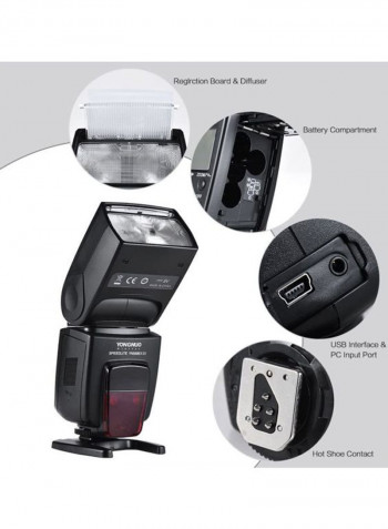Wireless Master Slave Flash For Canon DSLR Camera Black