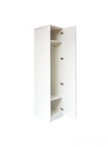 Boston 1-Door Wardrobe White 45x210x55cm