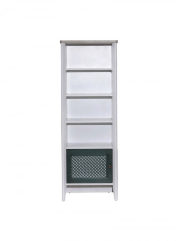 Meknes Bookcase White/Green 38x172x62cm