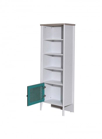 Meknes Bookcase White/Green 38x172x62cm