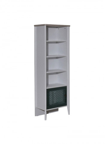 Meknes Bookcase White/Green 38x172x62cm