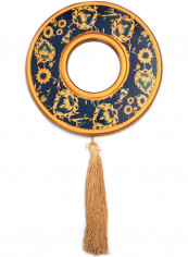 Ottoman Style Ceramic Ramadan Wall Decor with Mirror Golden/Blue