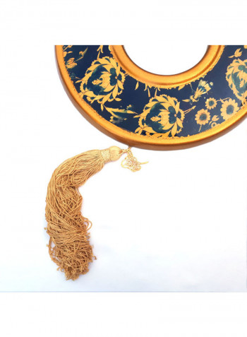 Ottoman Style Ceramic Ramadan Wall Decor with Mirror Golden/Blue
