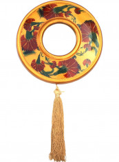 Ottoman Style Ceramic Ramadan Wall Decor with Mirror Multicolour