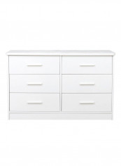 6-Drawer Mercury Master Dresser Without Mirror White