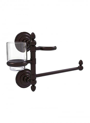 Que New Collection Hair Dryer Holder Black/Clear 15x7x9inch