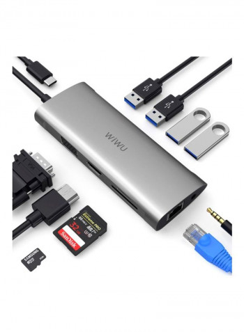 11-In-1 Alpha USB Hub Grey