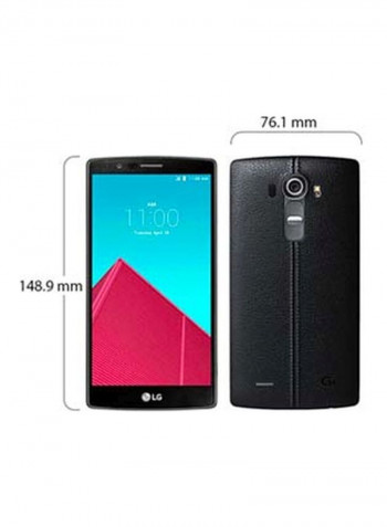 G4 H818 Dual SIM Black 32GB 3GB RAM 4G LTE Leather Back Cover