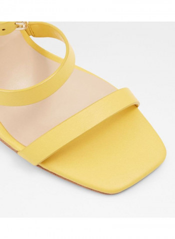 Havana Open Toe Heeled Sandals Yellow