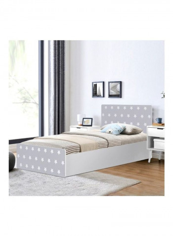 Vanilla Single Bed Grey/White 194x100x80cm