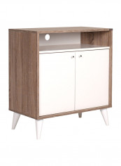 Plus 2 Door With Shelf Multipurpose Sideboard Brown/White