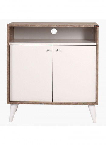 Plus 2 Door With Shelf Multipurpose Sideboard Brown/White