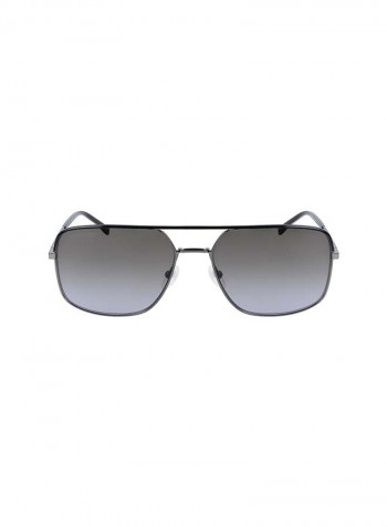 Men's Full Rim Metal Modified Rectangle Sunglasses - Lens Size: 59 mm