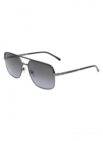 Men's Full Rim Metal Modified Rectangle Sunglasses - Lens Size: 59 mm