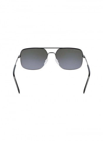 Men's Full Rim Metal Modified Rectangle Sunglasses - Lens Size: 59 mm