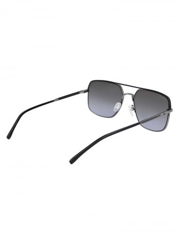 Men's Full Rim Metal Modified Rectangle Sunglasses - Lens Size: 59 mm