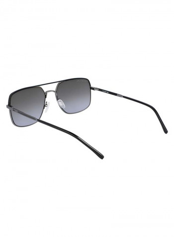 Men's Full Rim Metal Modified Rectangle Sunglasses - Lens Size: 59 mm