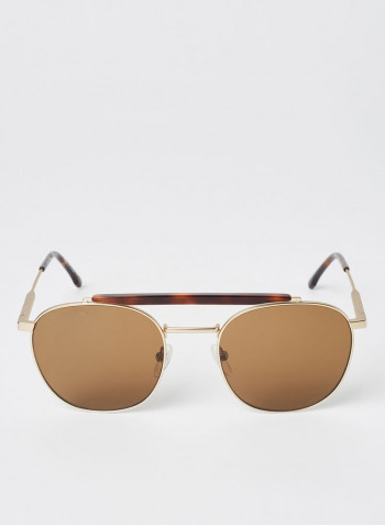 Men's Full-Rim Metal Round Sunglasses - Lens Size: 53 mm