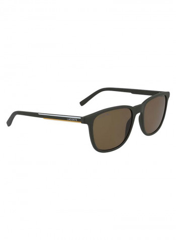 Men's Full Rimmed Modified Rectangular Frame Sunglasses - Lens Size: 53 mm