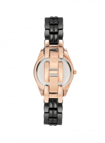 Women's Ceramic Analog Wrist Watch AK3410BKRG