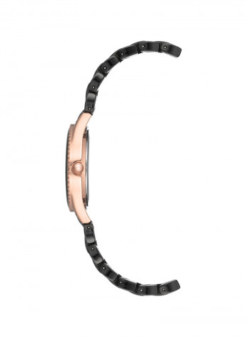 Women's Ceramic Analog Wrist Watch AK3410BKRG