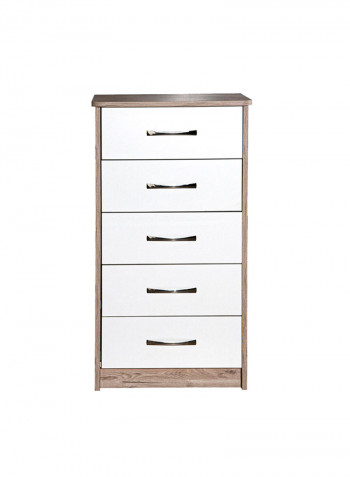 Concord 5 Drawer Chest Beige 42x105x57cm