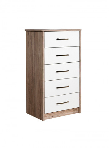 Concord 5 Drawer Chest Beige 42x105x57cm