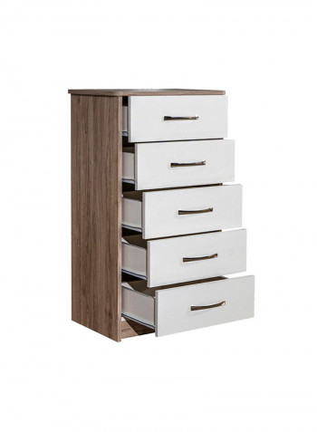 Concord 5 Drawer Chest Beige 42x105x57cm