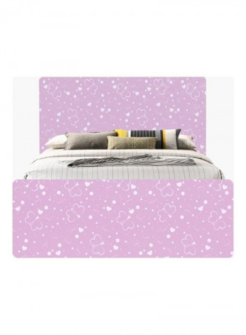 Vanilla Butterfly Single Bed Pink/White 194x100x80cm