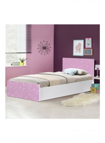 Vanilla Butterfly Single Bed Pink/White 194x100x80cm