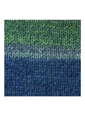 Kroy Socks Yarn Green Striped Ragg 166yard