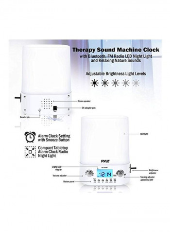 Bluetooth Radio Alarm Clock PILCR34BT White/Grey