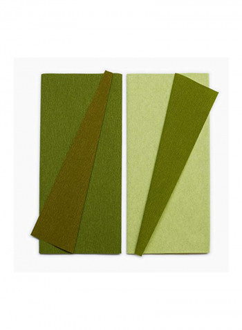 Double Sided Crepe Paper Green/Beige