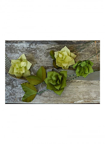 Double Sided Crepe Paper Green/Beige