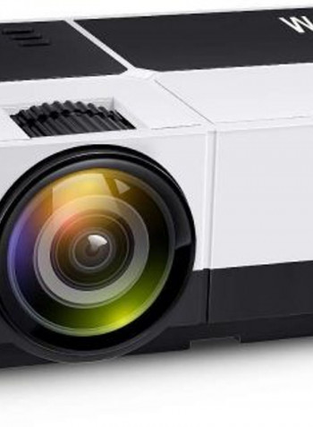 2500 Lumens LCD LED Portable Home Theater Video Projector WSKY-2018 Black/White