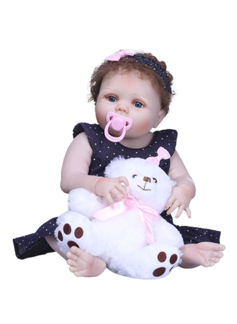 Silicone Body Reborn Baby Doll Toy 47 x 15 x 23centimeter