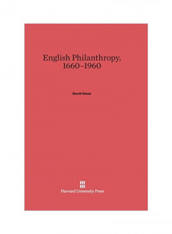 English Philanthropy, 1660-1960 Hardcover