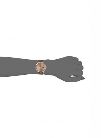 Women's Moon Leather Analog Watch 2001039