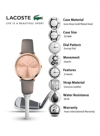Women's Moon Leather Analog Watch 2001039