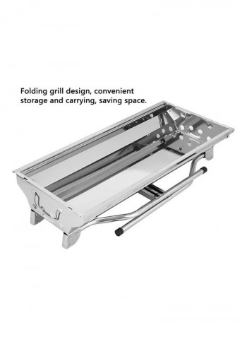 Outdoor Stainless Steel Barbecue Grill 77x19x35سم