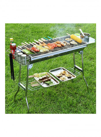 Outdoor Stainless Steel Barbecue Grill 77x19x35سم