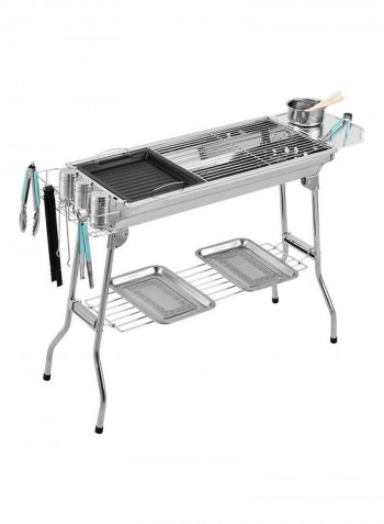 Outdoor Stainless Steel Barbecue Grill 77x19x35سم